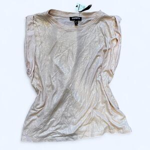 Express Women's‎ Peach and Cream Shirt